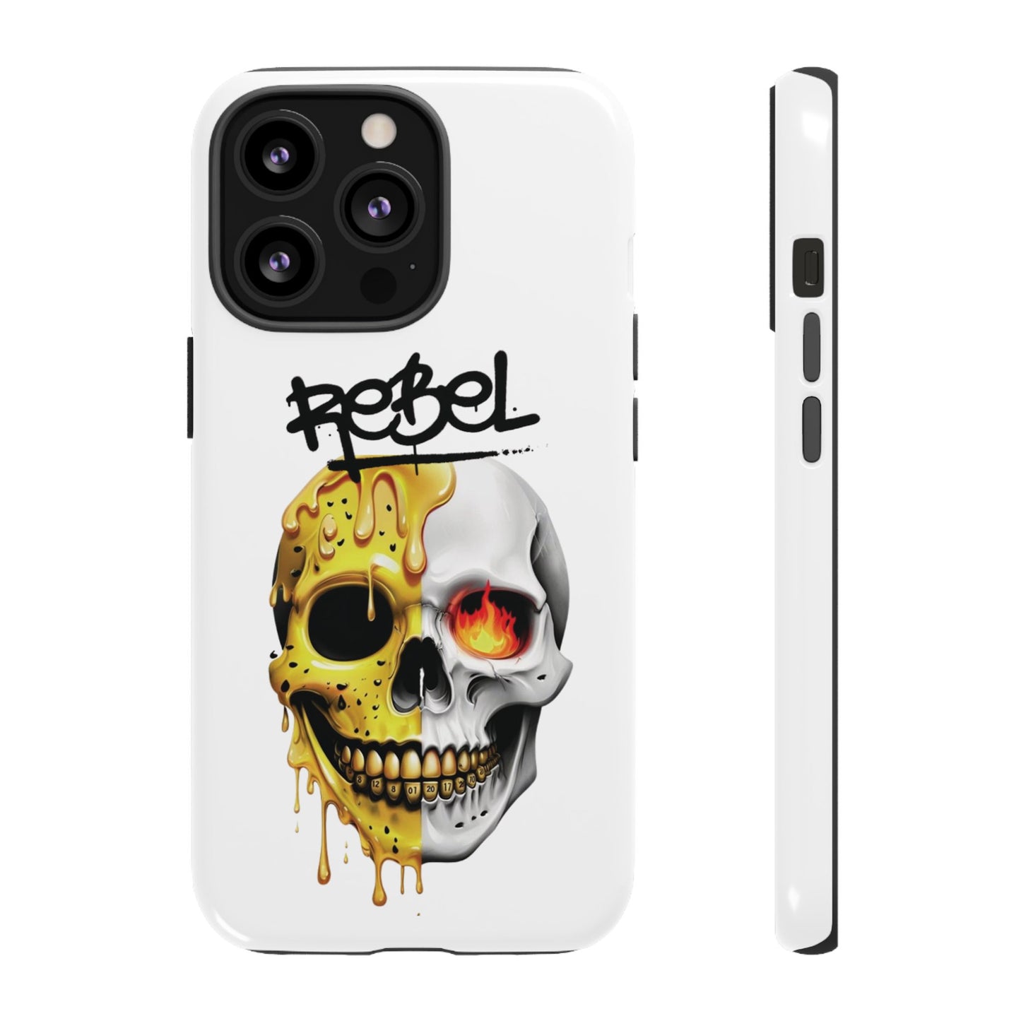 Rebel Skull Phone Case - White