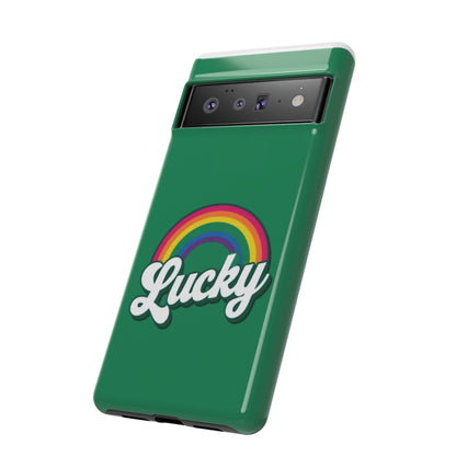 Lucky Rainbow Tough Phone Cases, iPhone, Samsung Galaxy, Google Pixel, Choose any phone model