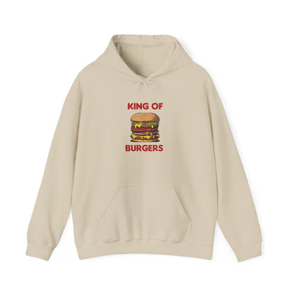 "King of Burgers" Hoodie – Fun Casual Wear for Food Lovers