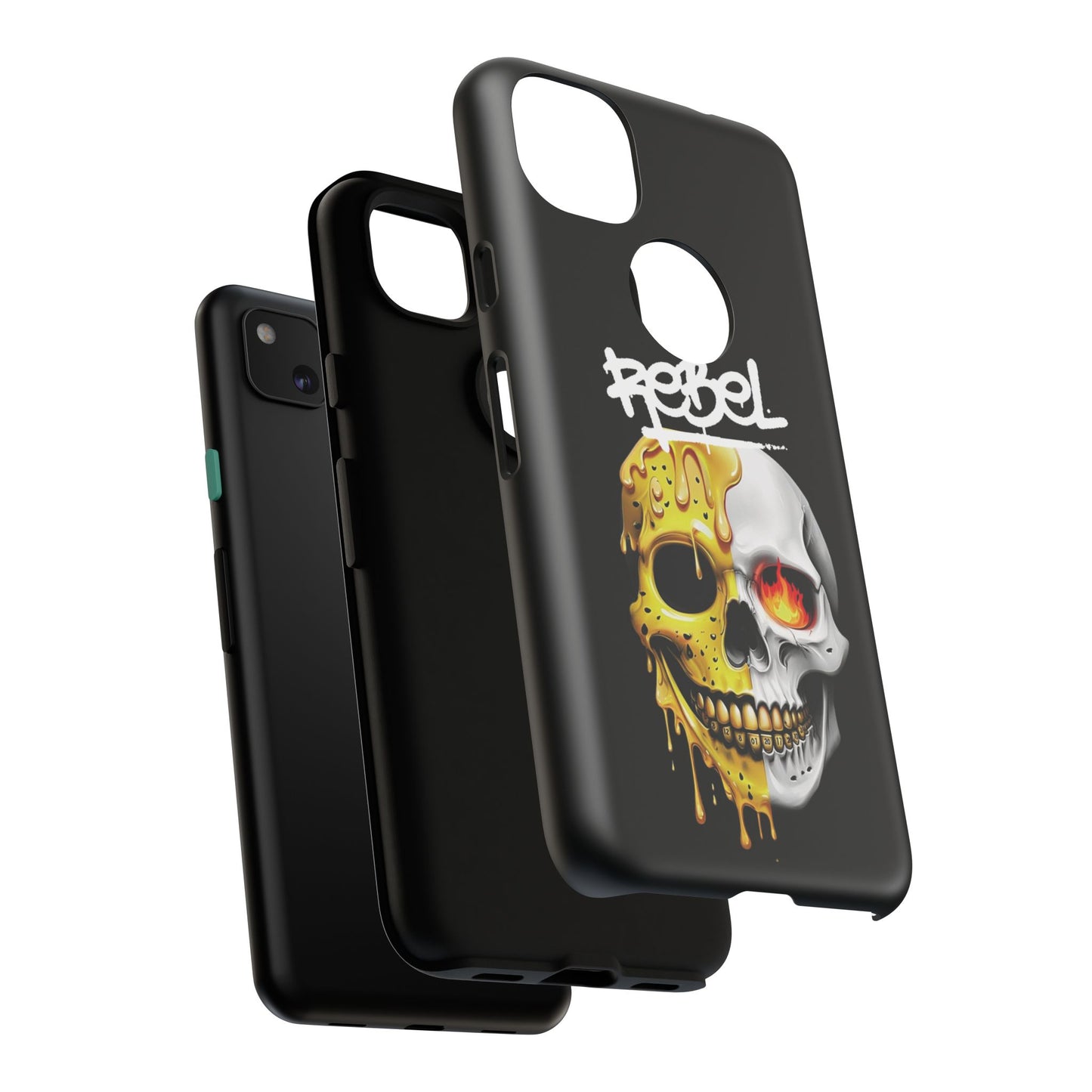 Rebel Skull Phone Case - Black