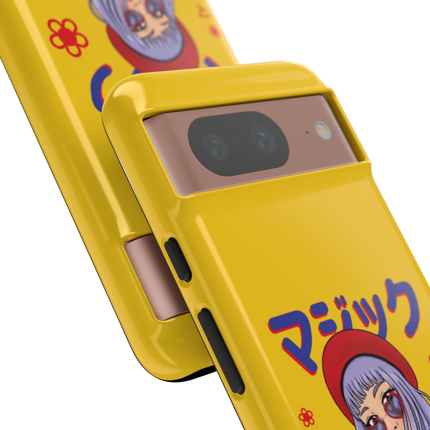 "Anime Cool Girl" Yellow Phone Cases – Bold, Stylish & Made for Any Phone! 💛✨ Pick Your Perfect Fit! -  iPhone, Samsung Galaxy, and Google Pixel