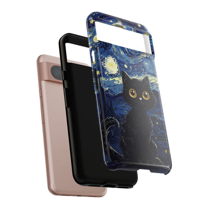 Cat under the stars, cute phone cases, Extra durable, Tough Cases, Pick your size