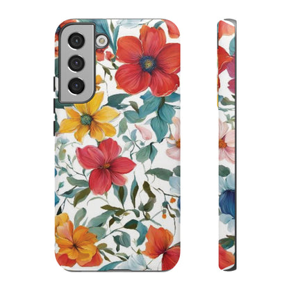 Floral Phone Cases for  iPhone, Samsung Galaxy, and Google Pixel devices - Double layers for extra durability and protection