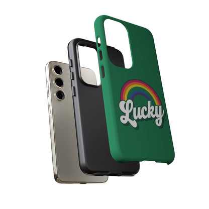 Lucky Rainbow Tough Phone Cases, iPhone, Samsung Galaxy, Google Pixel, Choose any phone model