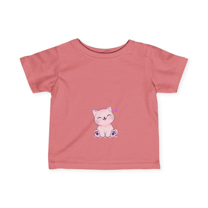 "Kitty With A Heart" - Infant Fine Jersey Tee