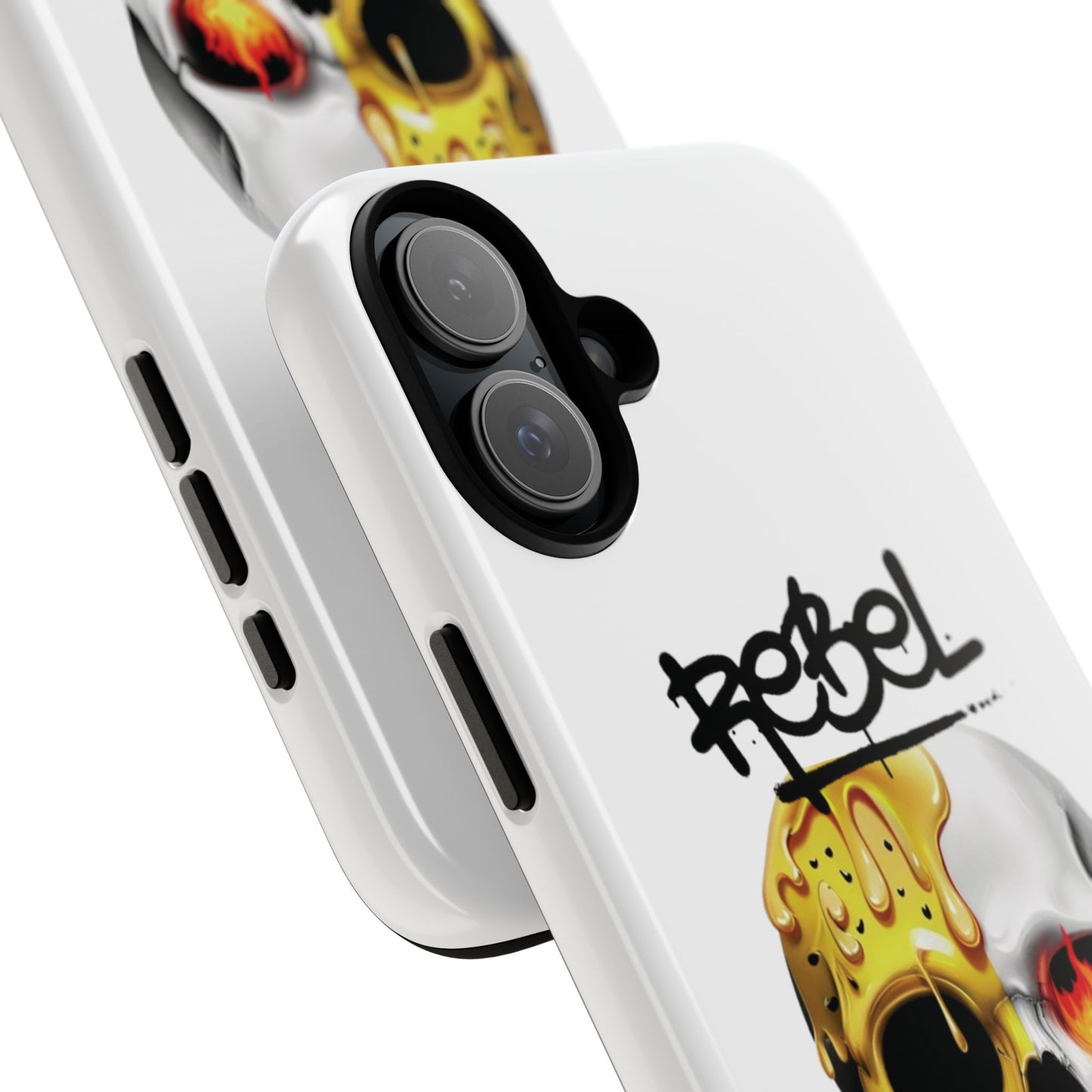 Rebel Skull Phone Case - White