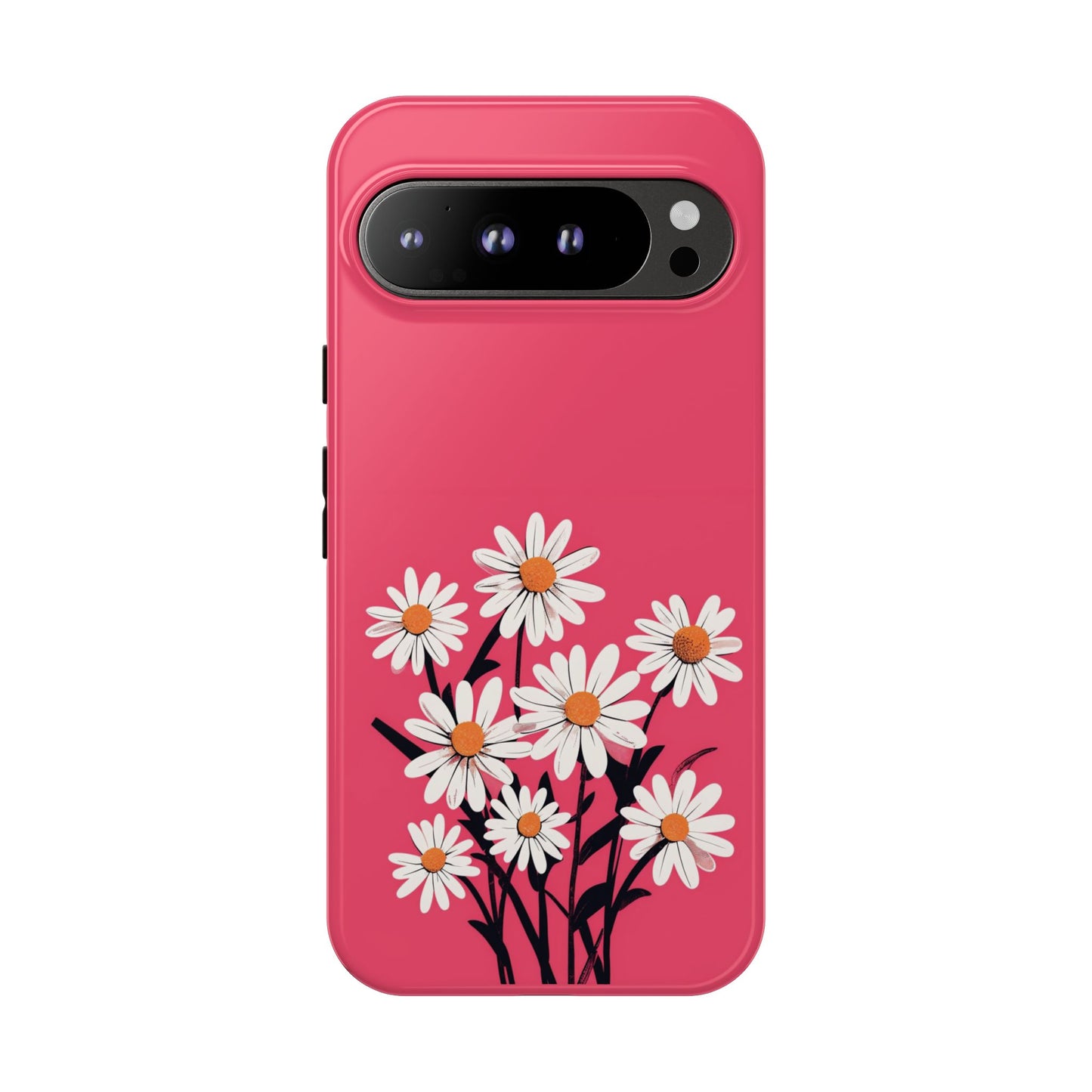 Daisy Flower Phone Case - Vibrant Pink Daisy Design