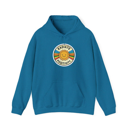 "Radiate Positivity" Hooded Sweatshirt, Unisex Heavy Blend™