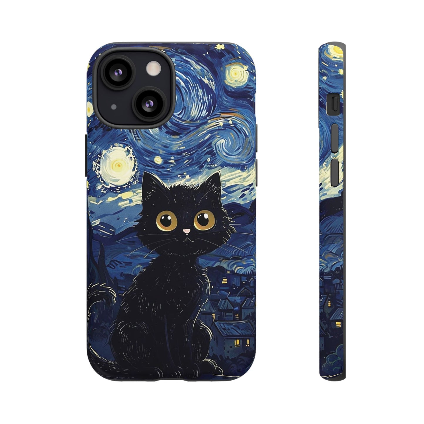 Cat under the stars, cute phone cases, Extra durable, Tough Cases, Pick your size