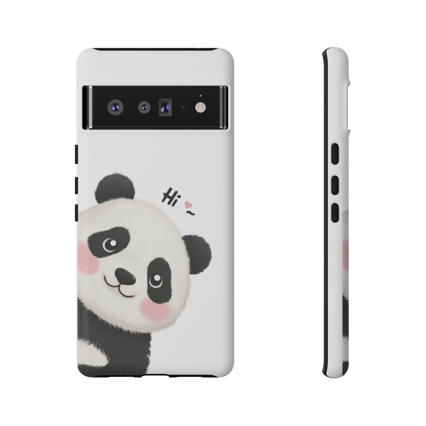 "Hi Cute Panda" Phone Case for iPhone, Samsung Galaxy, and Google Pixel devices