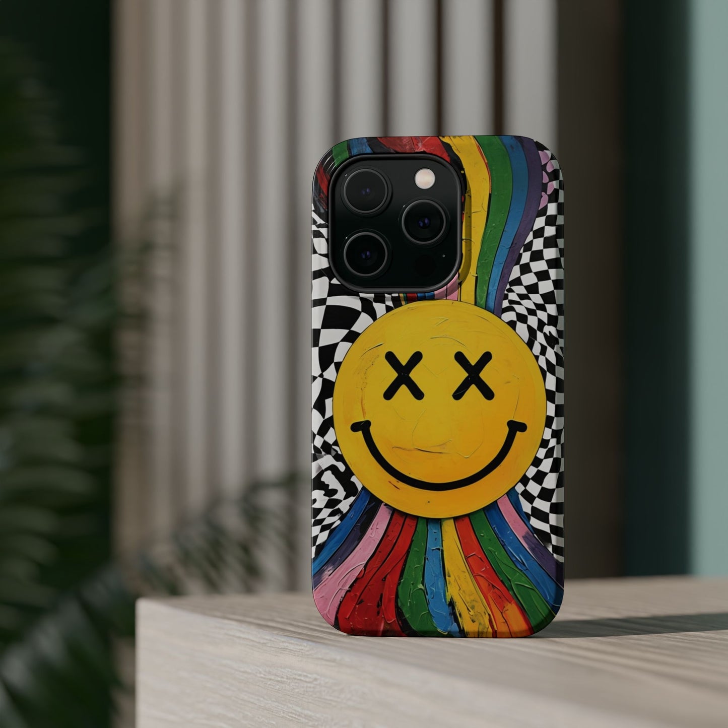 Colorful Smiley Face Magnetic Tough Case - Fun & Durable Phone Protection for iPhones