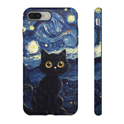 Cat under the stars, cute phone cases, Extra durable, Tough Cases, Pick your size