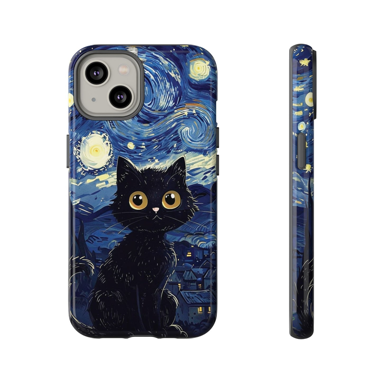 Cat under the stars, cute phone cases, Extra durable, Tough Cases, Pick your size