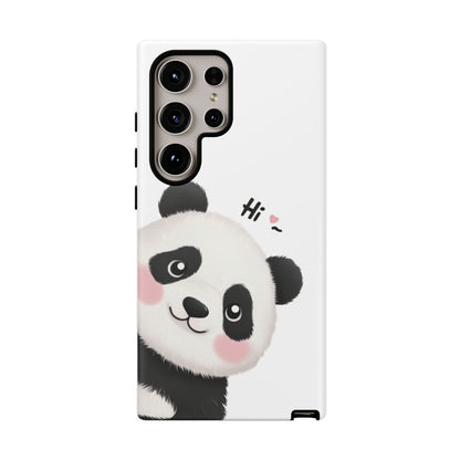 "Hi Cute Panda" Phone Case for iPhone, Samsung Galaxy, and Google Pixel devices