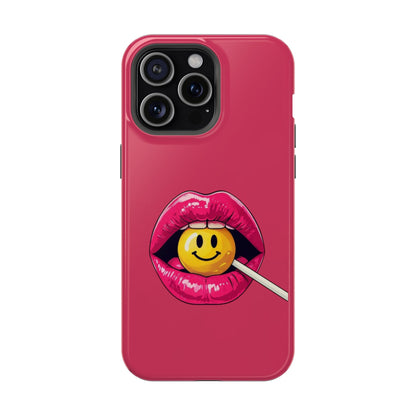 Lips & A Smiley Face Lollipop Magnetic Phone Case