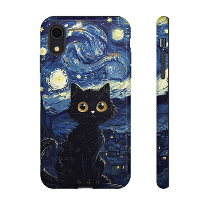 Cat under the stars, cute phone cases, Extra durable, Tough Cases, Pick your size