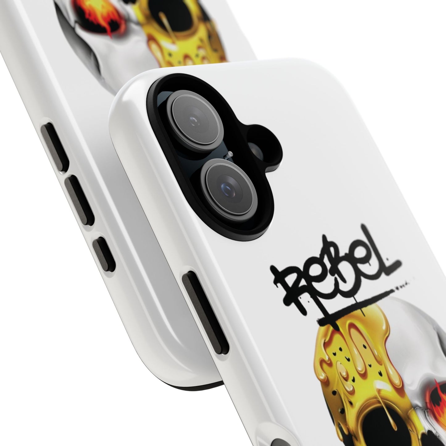 Rebel Skull Phone Case - White