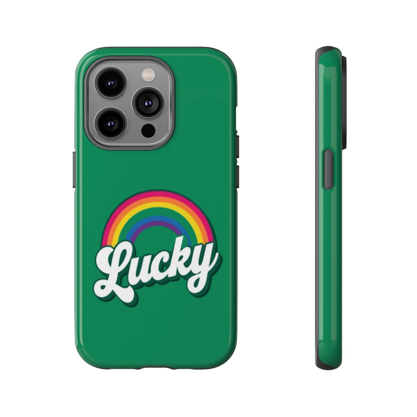 Lucky Rainbow Tough Phone Cases, iPhone, Samsung Galaxy, Google Pixel, Choose any phone model