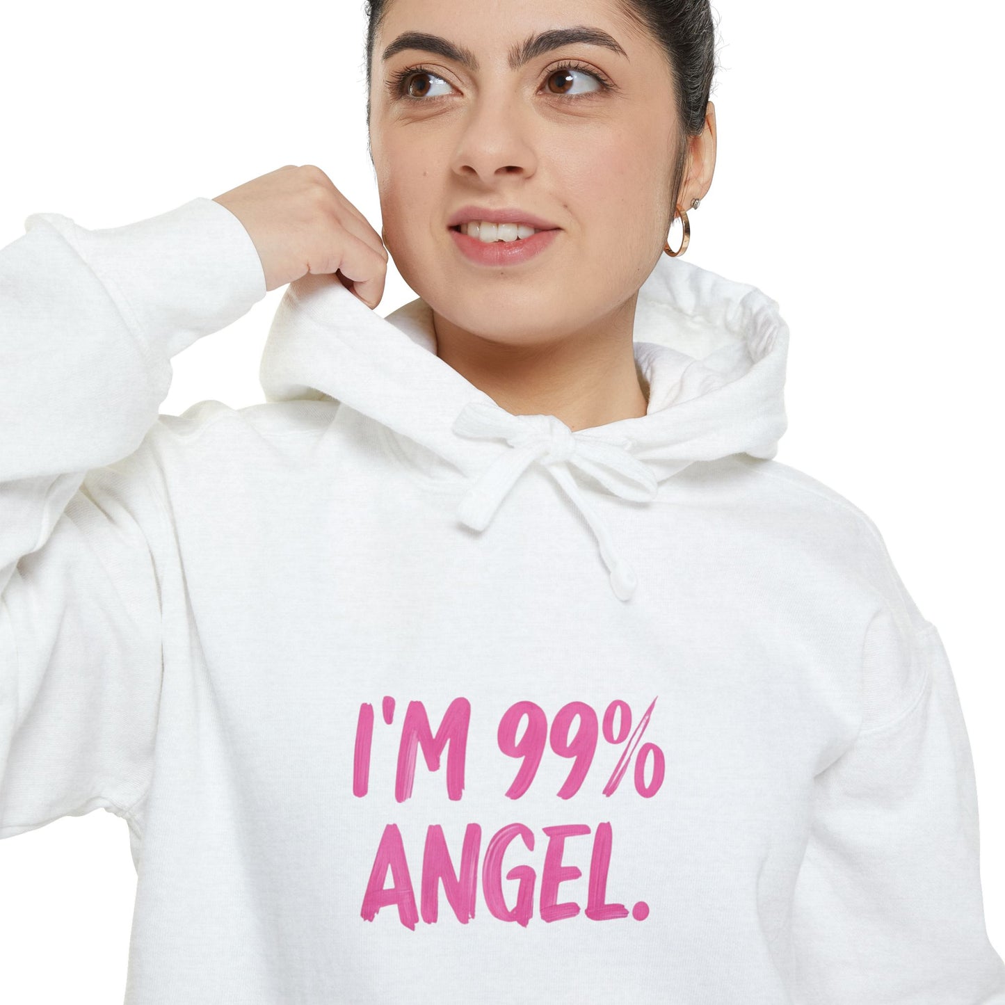 I'm 99% Angel Unisex Garment-Dyed Hoodie