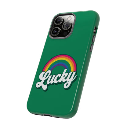 Lucky Rainbow Tough Phone Cases, iPhone, Samsung Galaxy, Google Pixel, Choose any phone model