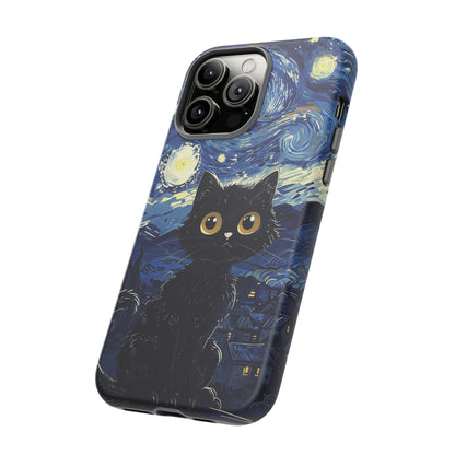 Cat under the stars, cute phone cases, Extra durable, Tough Cases, Pick your size