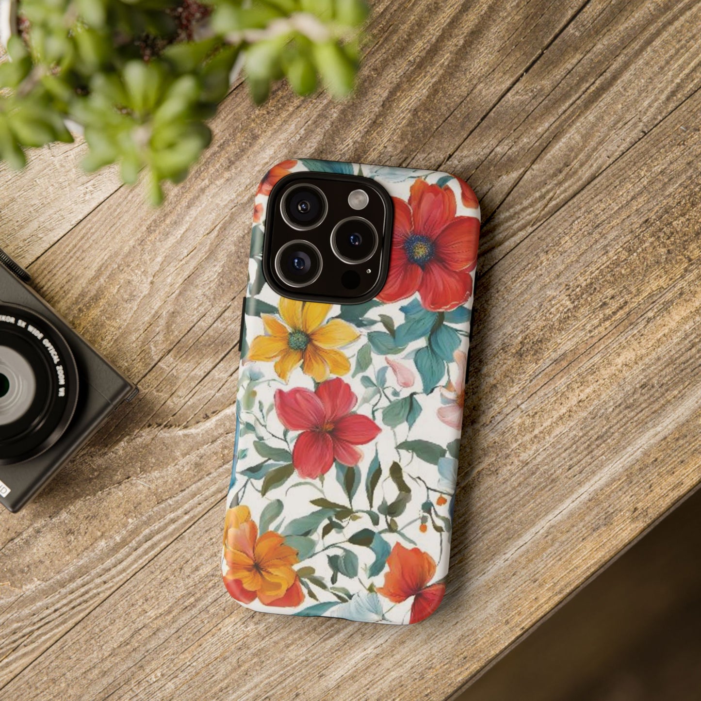 Floral Phone Cases for  iPhone, Samsung Galaxy, and Google Pixel devices - Double layers for extra durability and protection