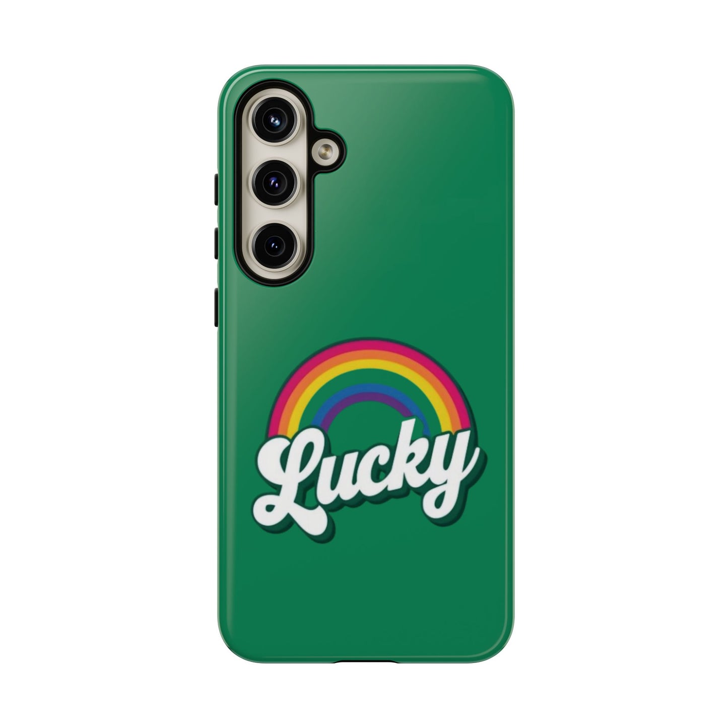 Lucky Rainbow Tough Phone Cases, iPhone, Samsung Galaxy, Google Pixel, Choose any phone model