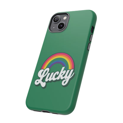 Lucky Rainbow Tough Phone Cases, iPhone, Samsung Galaxy, Google Pixel, Choose any phone model