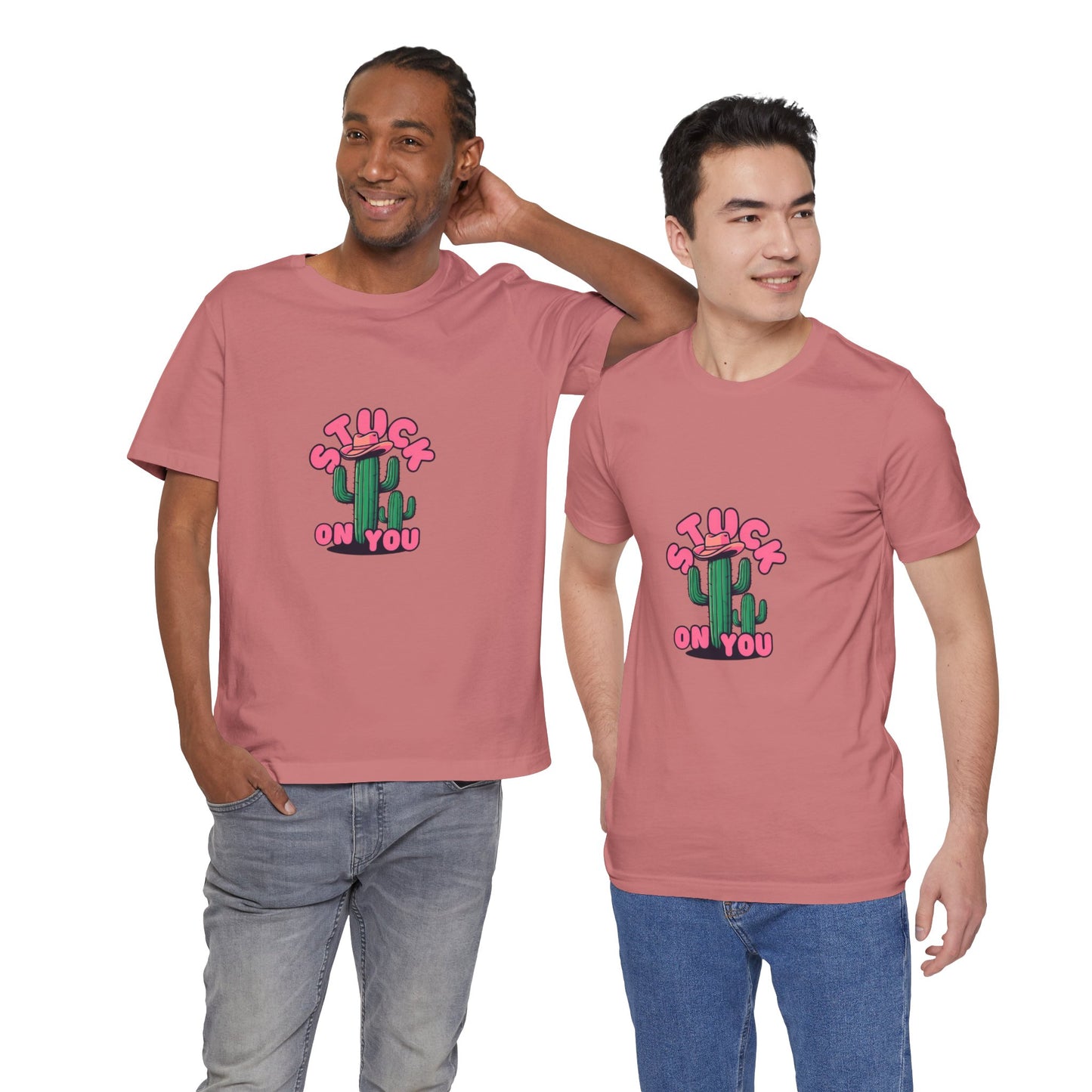 Stuck on You Cactus Tee - Unisex Jersey Short Sleeve T-Shirt