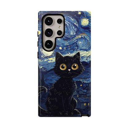 Cat under the stars, cute phone cases, Extra durable, Tough Cases, Pick your size