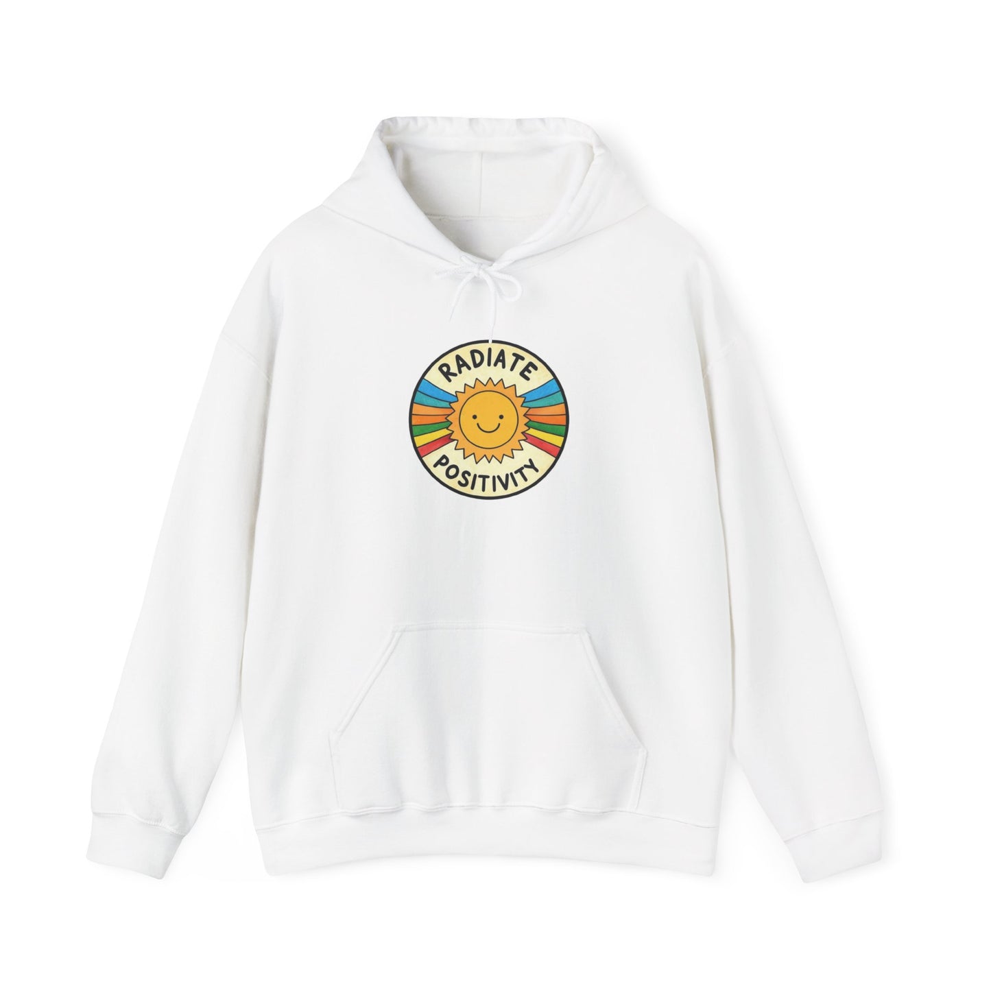 "Radiate Positivity" Hooded Sweatshirt, Unisex Heavy Blend™