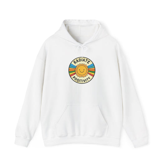 "Radiate Positivity" Hooded Sweatshirt, Unisex Heavy Blend™