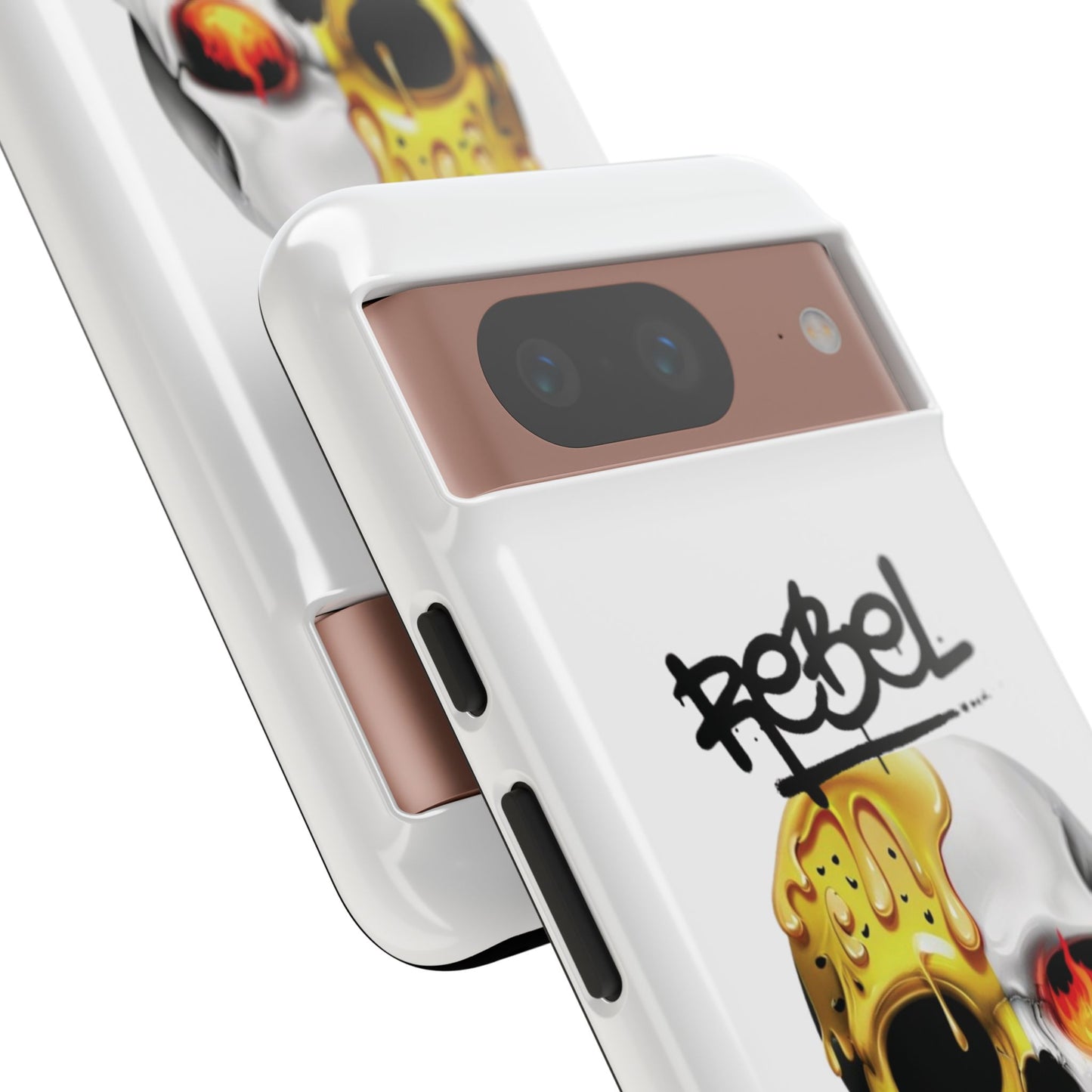 Rebel Skull Phone Case - White