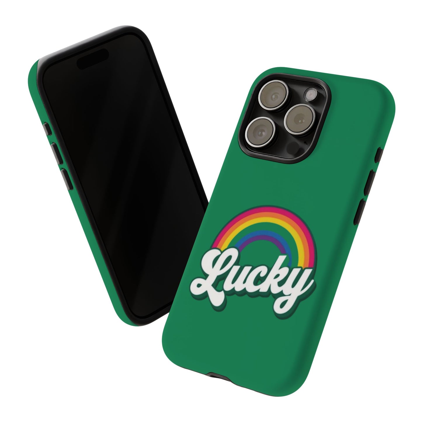 Lucky Rainbow Tough Phone Cases, iPhone, Samsung Galaxy, Google Pixel, Choose any phone model