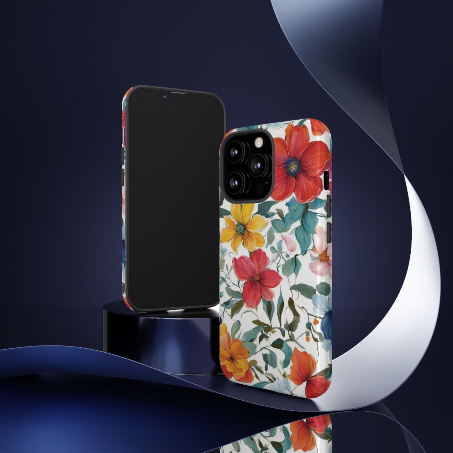 Floral Phone Cases for  iPhone, Samsung Galaxy, and Google Pixel devices - Double layers for extra durability and protection