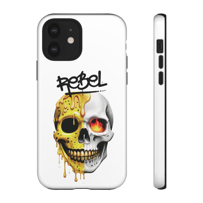 Rebel Skull Phone Case - White