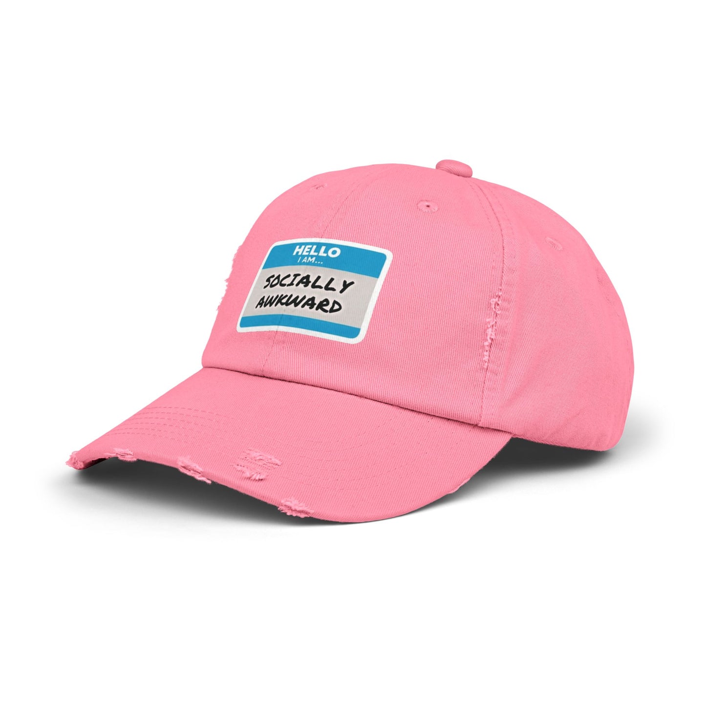 "Hello, I Am Socially Awkward" | Unisex Distressed Cap