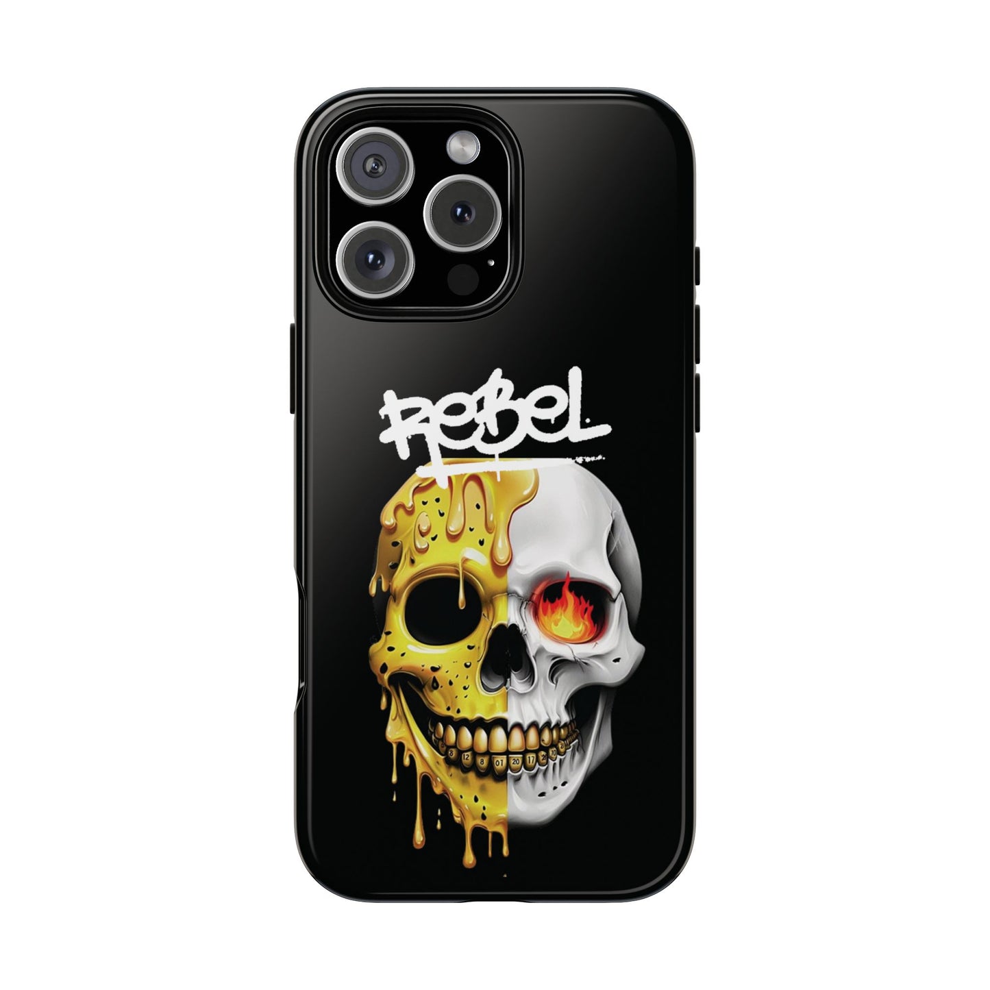 Rebel Skull Phone Case - Black