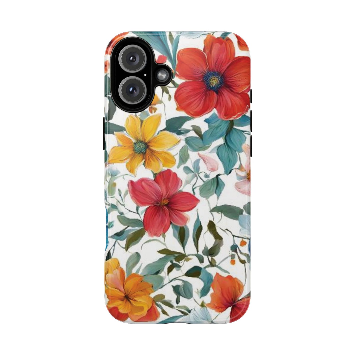 Floral Phone Cases for  iPhone, Samsung Galaxy, and Google Pixel devices - Double layers for extra durability and protection