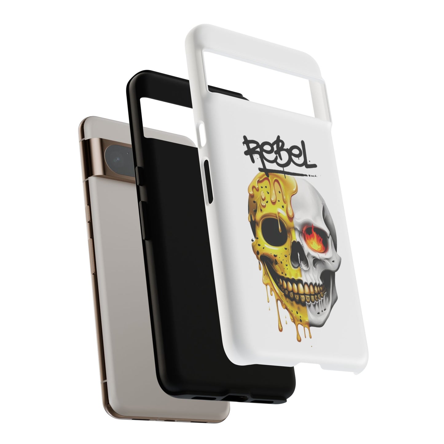 Rebel Skull Phone Case - White