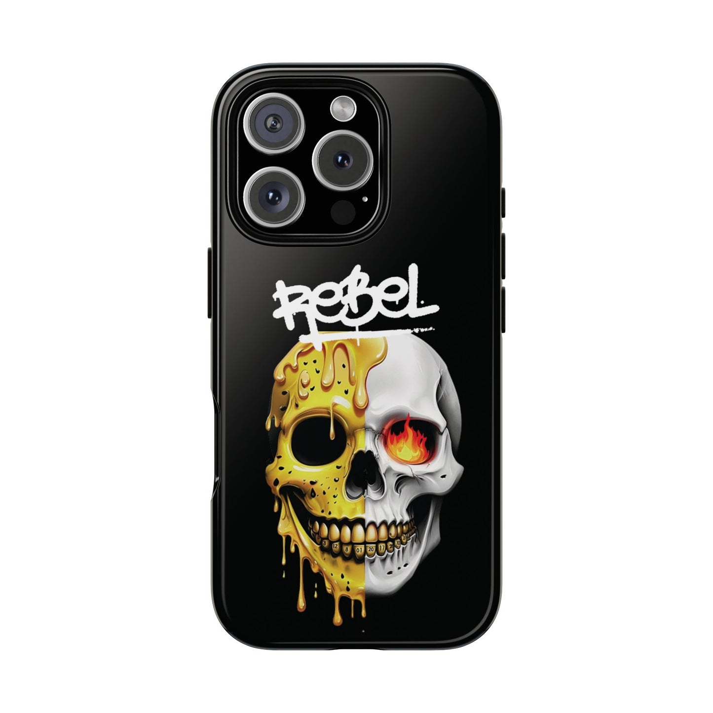 Rebel Skull Phone Case - Black