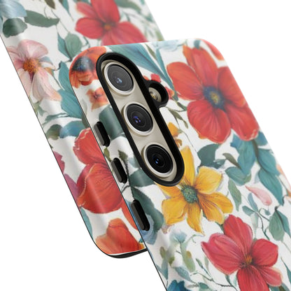 Floral Phone Cases for  iPhone, Samsung Galaxy, and Google Pixel devices - Double layers for extra durability and protection