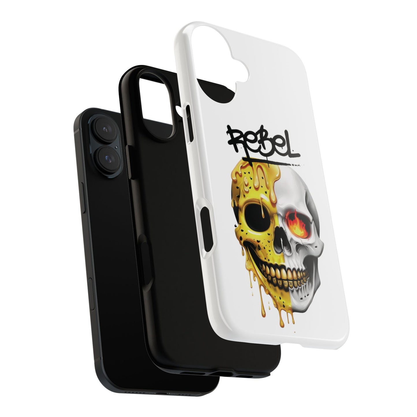 Rebel Skull Phone Case - White