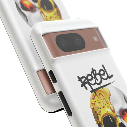 Rebel Skull Phone Case - White