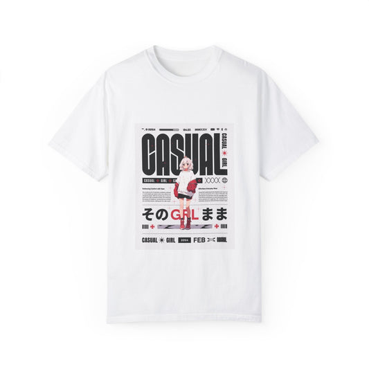 "Casual Girl", Women's and Men's Anime T-shirt