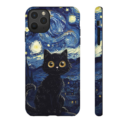 Cat under the stars, cute phone cases, Extra durable, Tough Cases, Pick your size