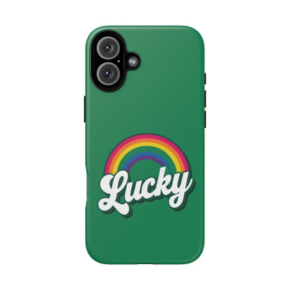 Lucky Rainbow Tough Phone Cases, iPhone, Samsung Galaxy, Google Pixel, Choose any phone model