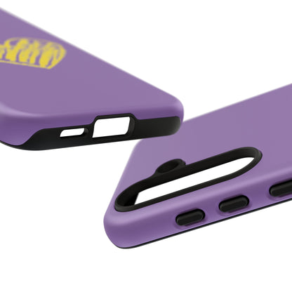 Yellow Heart, Purple Phone Case