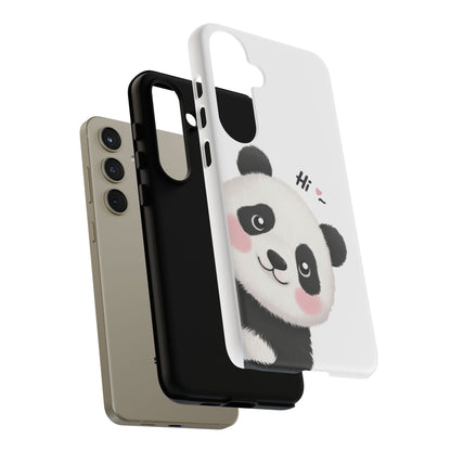 "Hi Cute Panda" Phone Case for iPhone, Samsung Galaxy, and Google Pixel devices