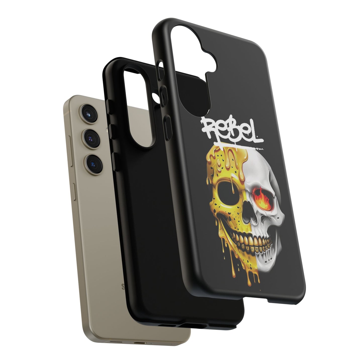 Rebel Skull Phone Case - Black